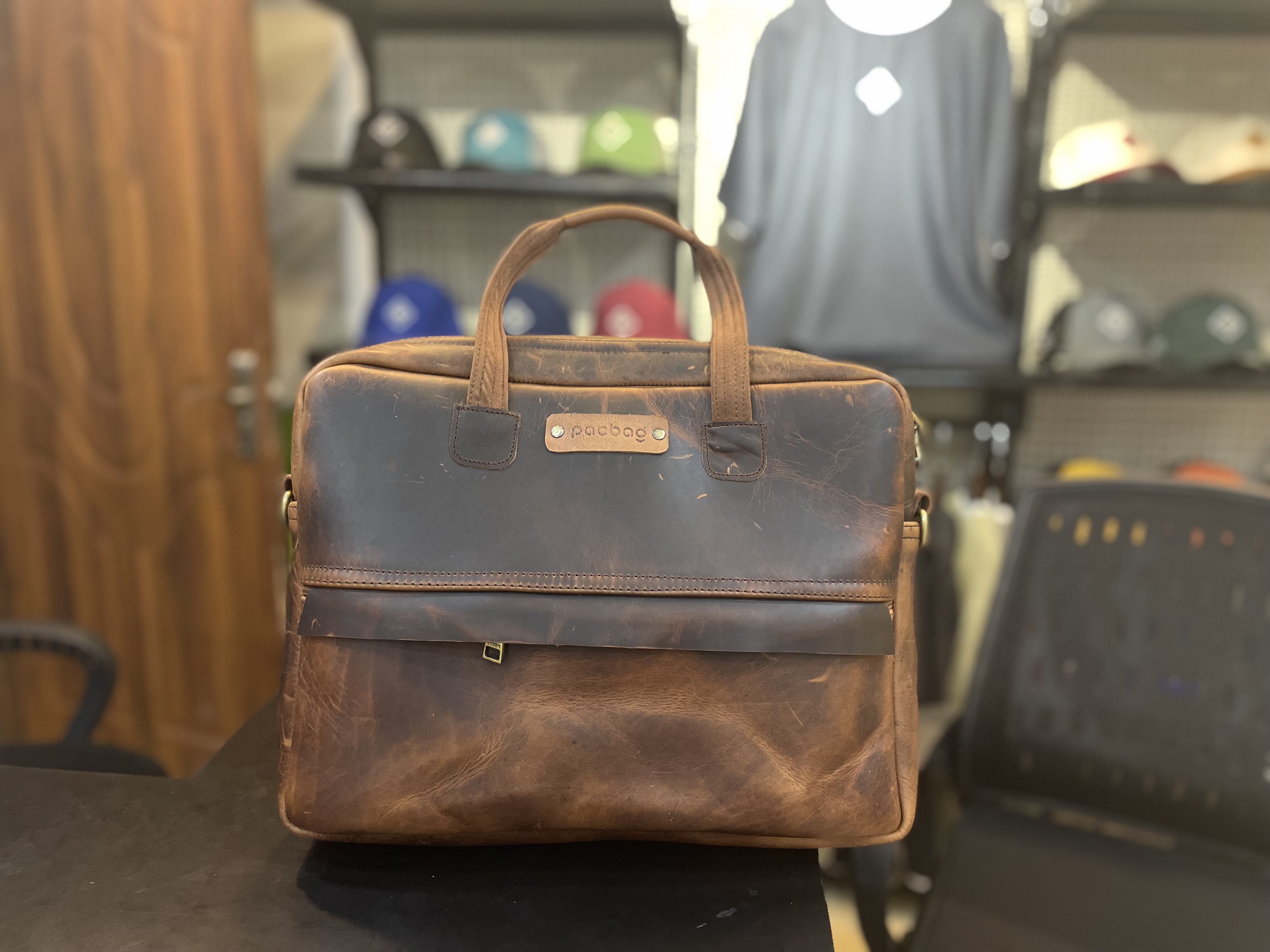STATUS Full Leather Laptop bag I